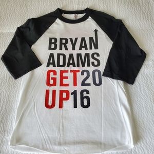 Bryan Adams Get Up 2017 Tour Raglan T Shirt